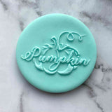 Pumpkin fondant reverse embosser cookie cutter