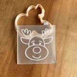 Rudolph Reindeer reverse embosser cutter