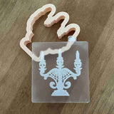 Skull Candelabra reverse embosser cookie stamp and cutter