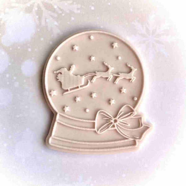 Snow Globe fondant outbosser cookie stamp