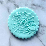 Spiders on Web fondant embosser stamp