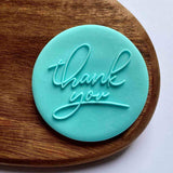 Thank You fondant outbosser stamp for cakes, cupcake, biscuits