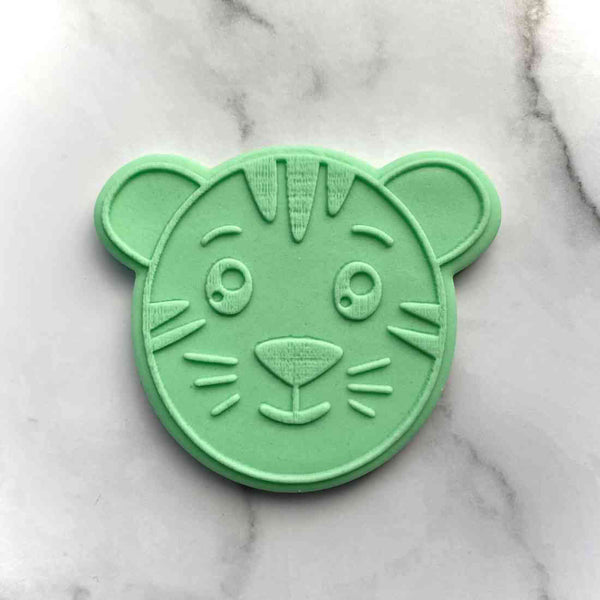 Tiger Wild One Jungle Animals fondant outbosser cookie stamp