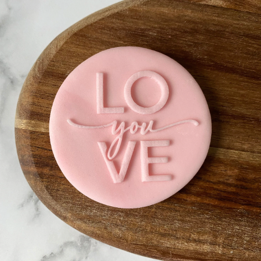 Love You Valentine’s Day - Cookie Debosser Stamp