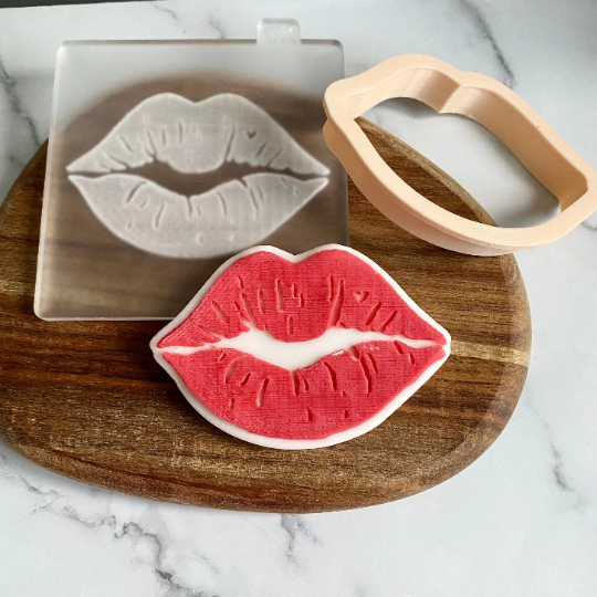 Lips Valentine’s Day - Cookie PopUP Stamp with optional matching cutter