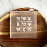 Tic Tac Toe Valentine’s Day Debosser Stamp - Cookie Debosser Stamp