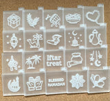 Advent Eid Mini Stamps - Cookie Embosser Stamps - Pack of 20