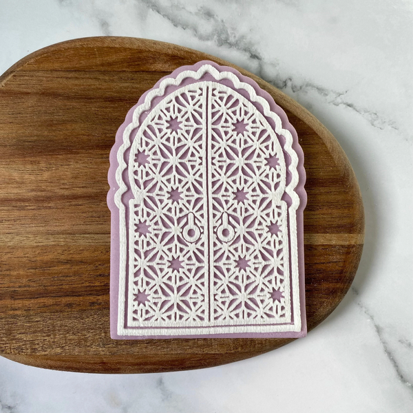 Arabic Door Cookie PopUP Stamp and Cutter Ramadan Eid - Cookie Debosser Stamp with optional matching cutter