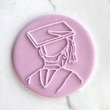 Graduation Boy - Cookie Embosser Stamp