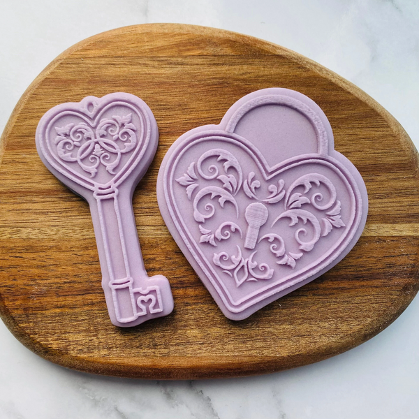 Key and Lock Valentine’s Day - Cookie PopUP Stamp with optional matching cutter