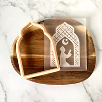 Muslim Man Praying- Cookie Debosser Stamp with optional matching cutter