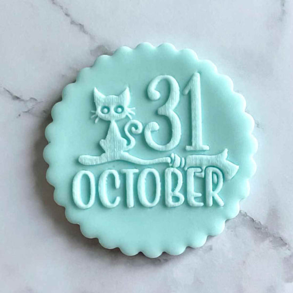 31 October fondant outbosser cookie stamp