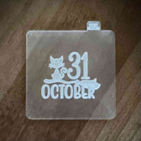 31 October reverse embosser acrylic cookie cutter