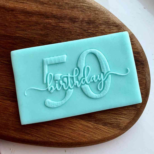 50 Birthday fondant outbosser cookie stamp