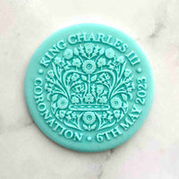 King Charles Coronation fondant popup stamp
