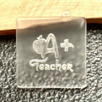 A+ Teacher Debosser Stamp for Cakes, Biscuits and Cupcakes.