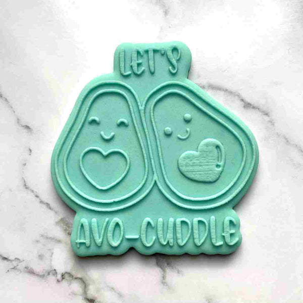 Let's Avo-Cuddle Valentine fondant stamps