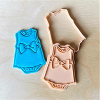 Baby girl dress with bow cookie cutter.