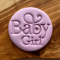 Baby girl fondant embosser stamp for cookie, cakes and cupcakes.