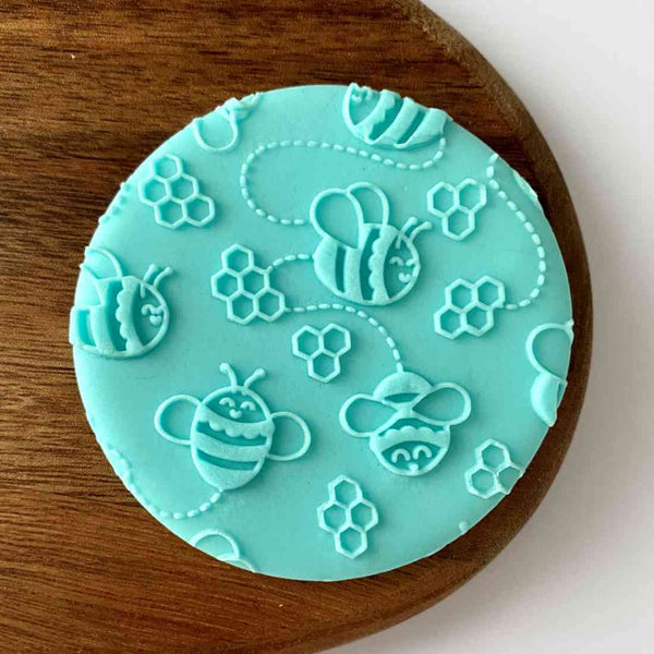 Bee Pattern fondant outbosser cookie stamp