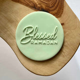 Blessed Ramadam fondant outbosser stamp. Eid Cookie cutter.