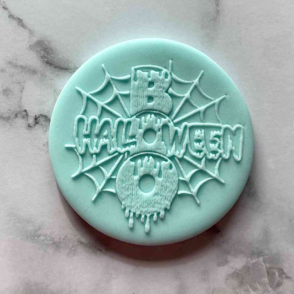 Boo Halloween fondant reverse embosser stamp