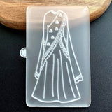 Indian Lahenga Bride Outfit for wedding cookie debosser stamp made from food safe frosted acrylic. 