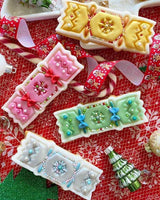 Christmas Cracker 3D cutters and stamps. Perfect fondant cookies for Christmas,