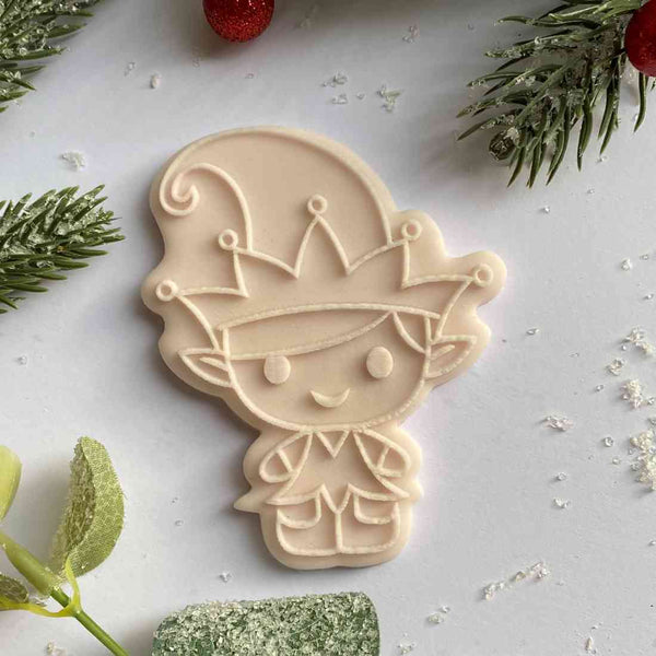 Christmas Elf fondant outbosser cookie stamp