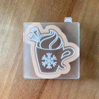 Christmas Hot Chocolate reverse embosser cookie cutter and stamp