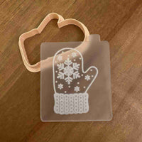 Christmas Mitten reverse embosser cookie cutter and stamp