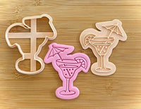 Cocktail bachelorette party cookie cutter for cupcakes, biscuits and cakes.