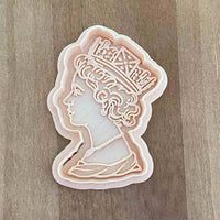 Commemorative Queen Elizabeth the second 3D cookie cutter and stamp