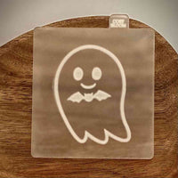 Cute Ghost Boy with bat bow popup icing stamp