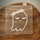 Cute Ghost with Bat reverse embosser cookie stamp