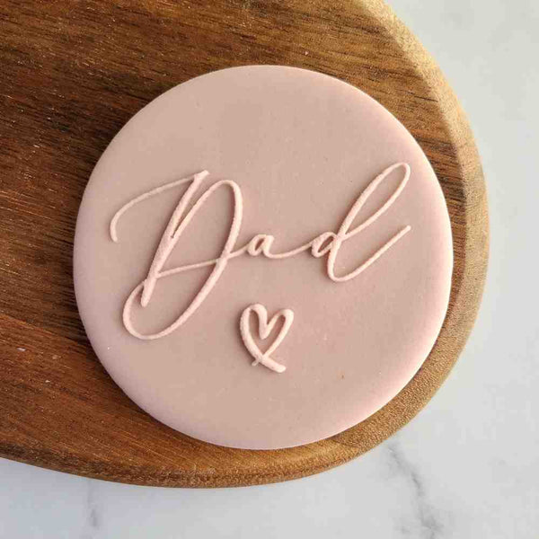 Dad heart fathers day embosser stamp