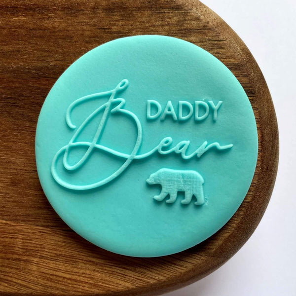 Daddy bear fondant outbosser cookie stamp for father's day