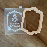 Decorative Frame Ramadan Kareem - Cookie Debosser Stamp with optional matching cutter