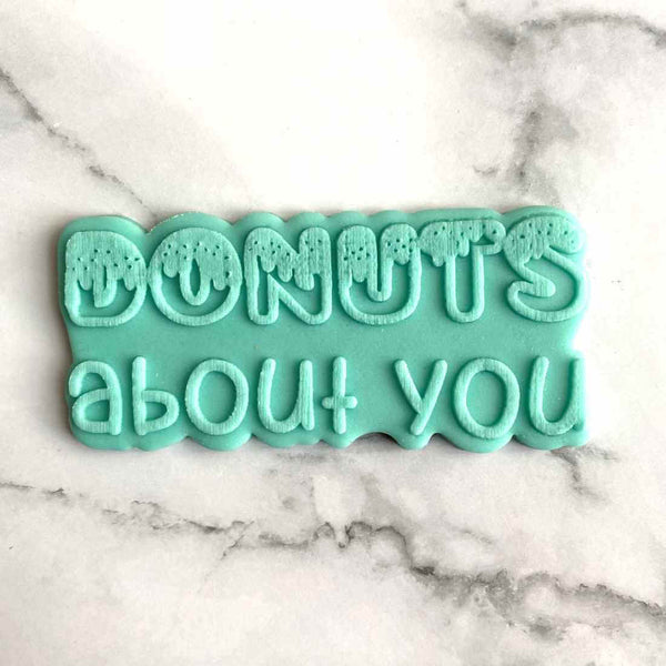 Donuts about you cookie stamp