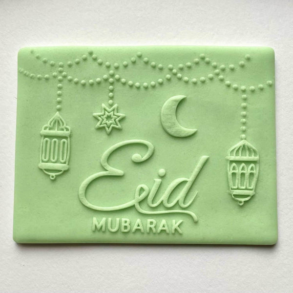 Eid Mubarak fondant reverse embosser for cookies, cakes and biscuits.