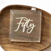 Fifty birthday popup cookie stamp for cupcakes and biscuits.