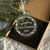 First Christmas circle ornaments