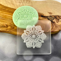 Floral Mandala popup cookie cutter. Perfect reverse embosser for weddings.