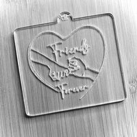 Friends forever crossing pinkies acrylic outbosser stamp and cutter
