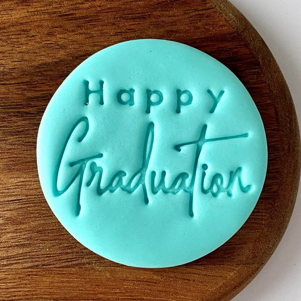 Happy Graduation fondant embosser cookie stamp