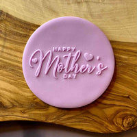 Happy mother's day fondant outbosser stamp. Perfect reverse embosser cookie cutter for cupcakes, cakes and biscuits.