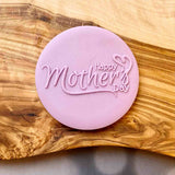 Happy Mother's day fondant reverse embosser stamp. Perfect cookie cutter for mum's day.