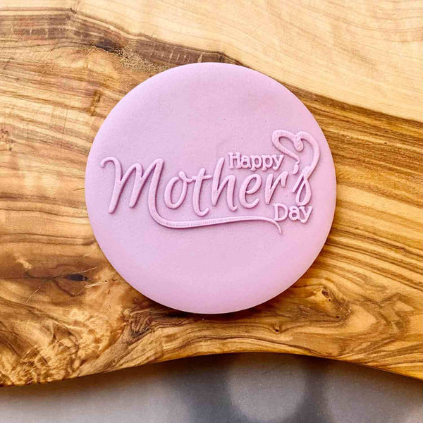 Happy Mother's day fondant reverse embosser stamp. Perfect cookie cutter for mum's day.