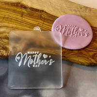 Happy mother's day popup cookie cutter. The outbosser fondant stamp is made from food safe frosted acrylic.