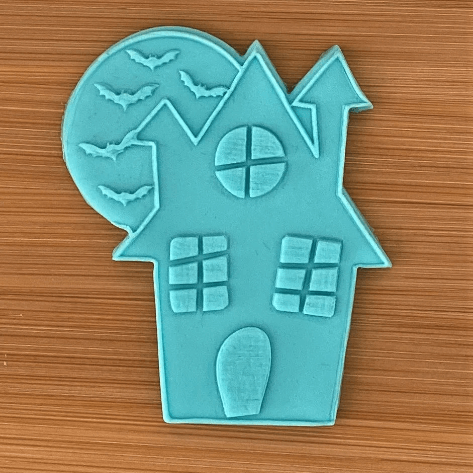 Haunted House fondant outbosser stamp. Perfect cookie cutter for Halloween.
